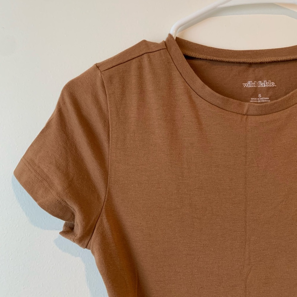 Burnt Yellow Cropped Tee
